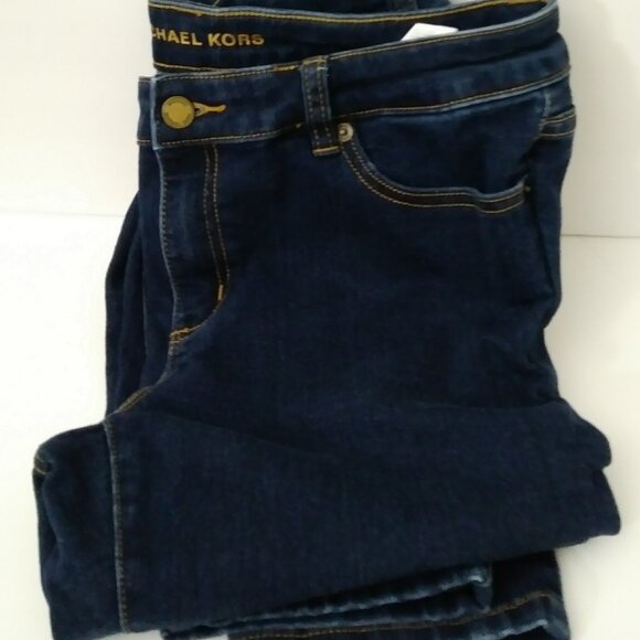 Michael Kors Izzy Skinny Jeans Dark Wash Mid-Rise Skinny Jeans Size 8 - Picture 15 of 15